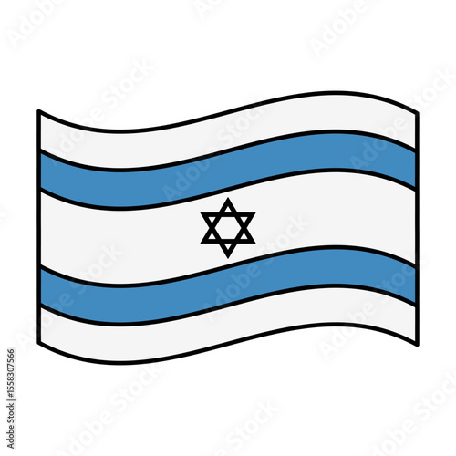 israeli flag vector icon element illustration