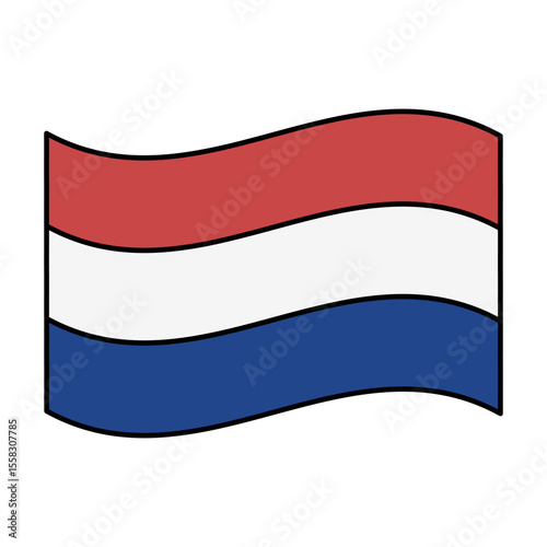 netherlands flag vector icon element illustration