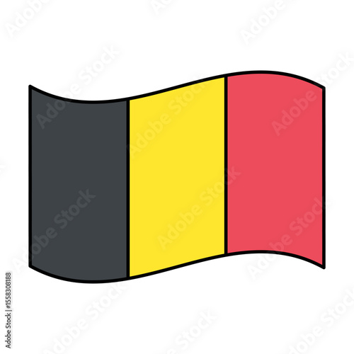 belgium flag vector icon element illustration