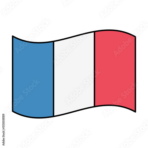 french flag vector icon element illustration