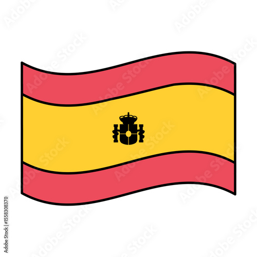 spanish flag vector icon element illustration