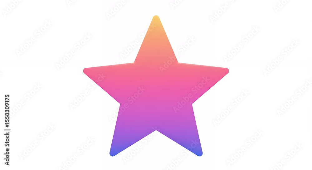 Obraz premium Gradient star graphic design element