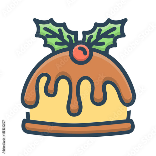 Vector color shadow icon for Cake