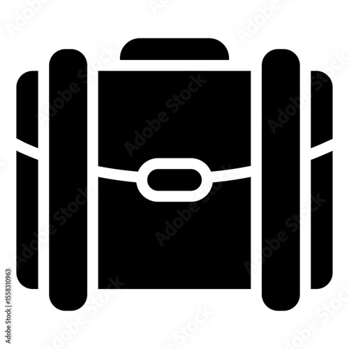 Travel Bag Icon in Solid Style