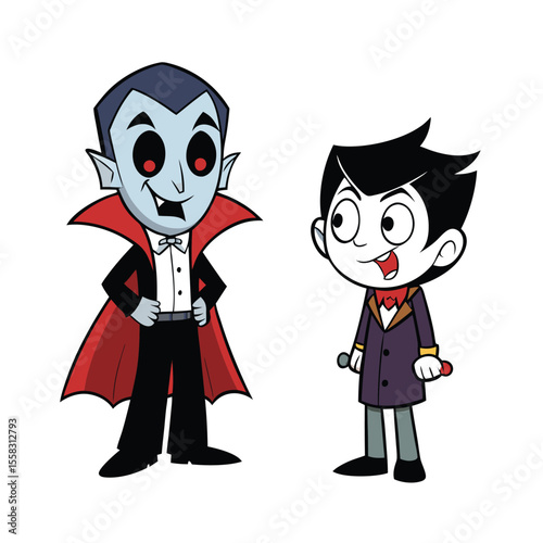 Epic clash between a vampire hunter and a menacing vampire in a dramatic confrontation