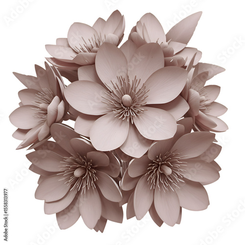 Delicate pastel pink flower bouquet