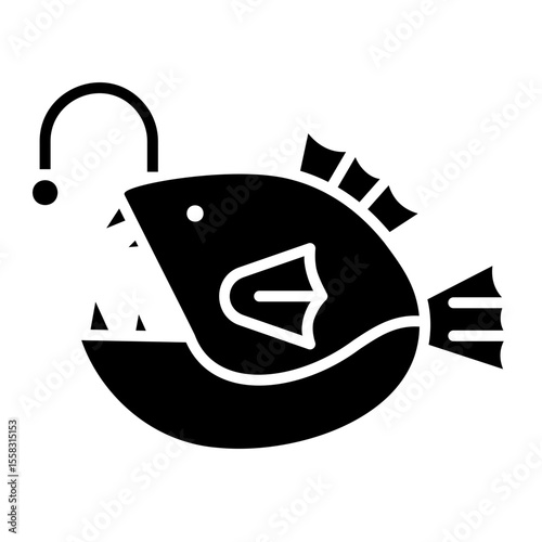 Anglerfish Vector Illustration: Deep Sea Predator