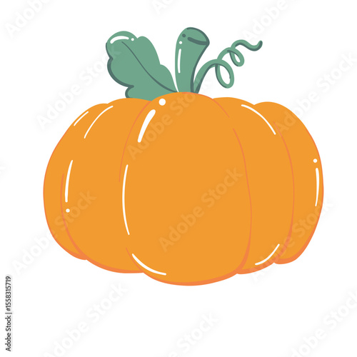 Illustration of an Orange Pumpkin