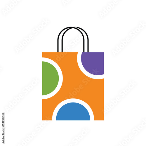 Shop bag market logo