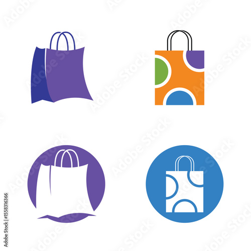 Shop bag market logo