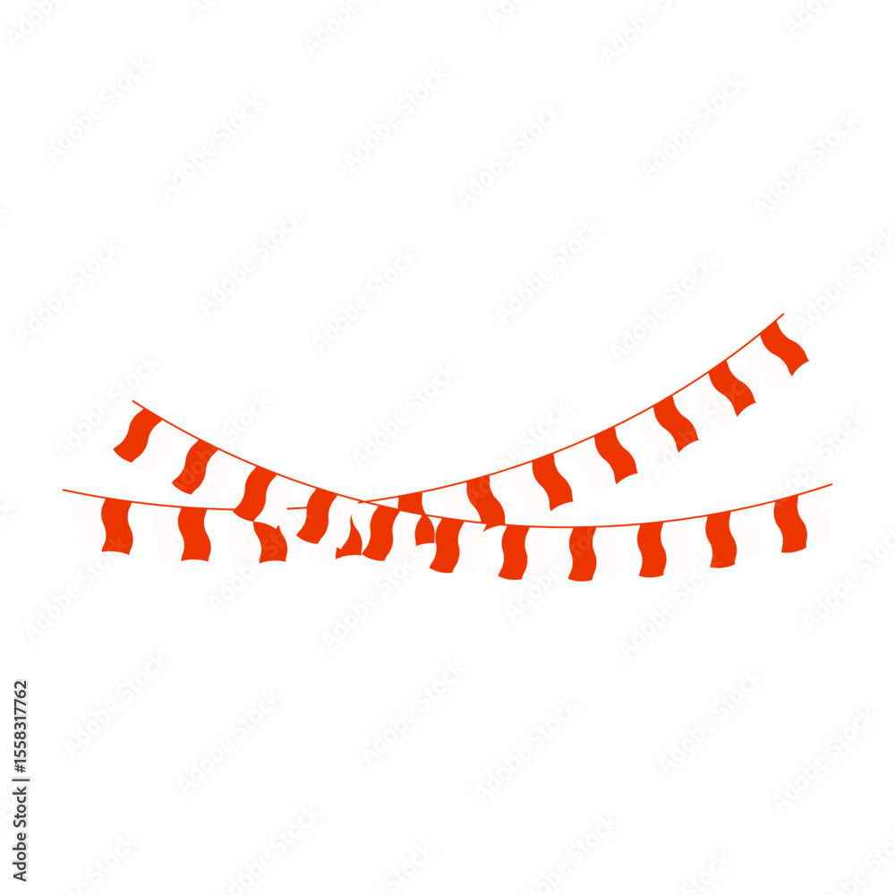 Obraz premium Indonesia Independence Day. Indonesian Flag. Element set illustration