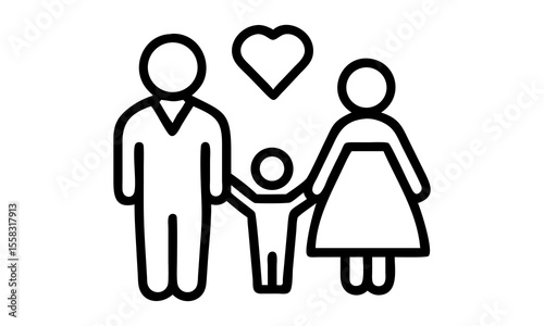 Family icon. Family Togetherness Celebrating Love and Joy in Everyday Moments