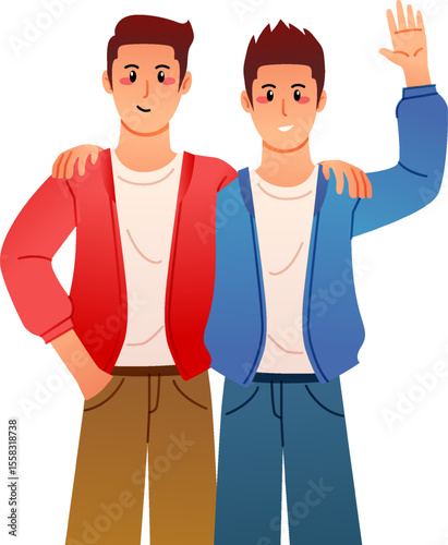 Friendship Cartoon Illustration