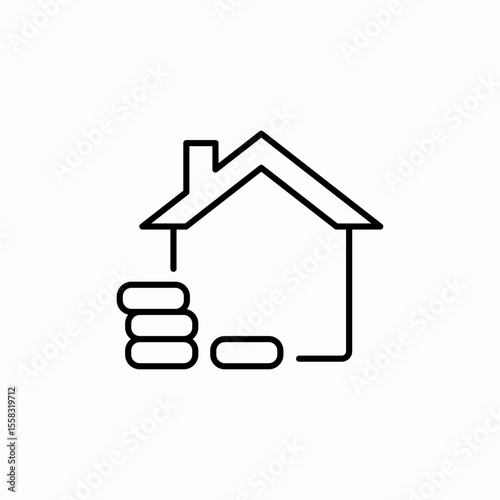 real estate savings icon vector