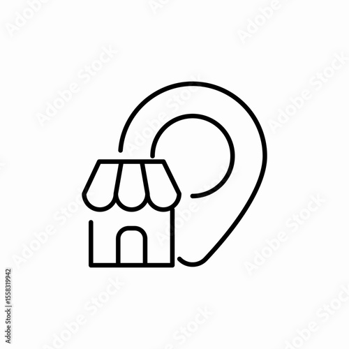 store location icon vector