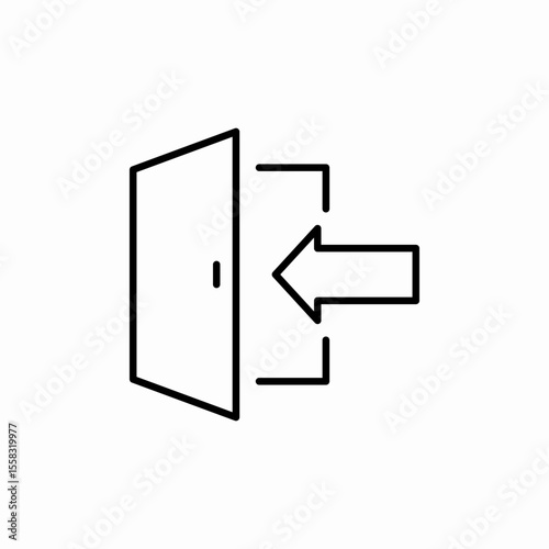 Exit Door icon vector