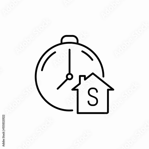 house purchase time icon vector
