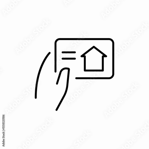 real estate license icon vector