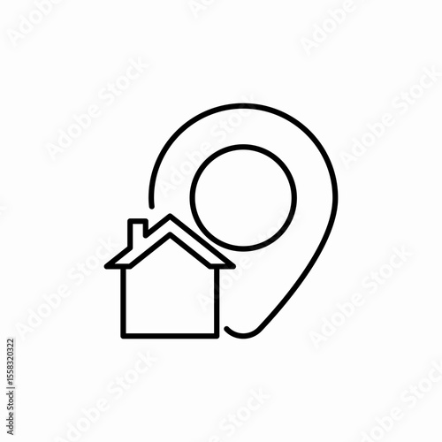  Location House icon vector