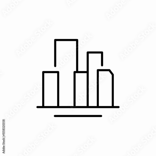  city towers icon vector