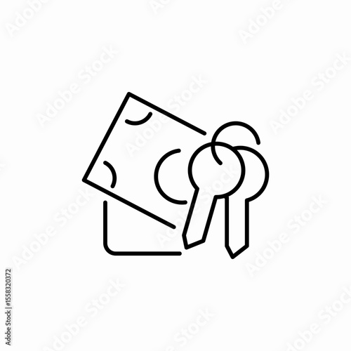 Real estate purchase money icon vector