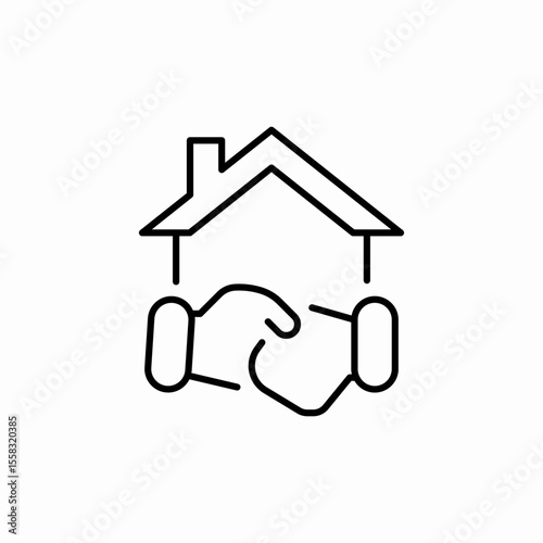 Handshake Home icon vector