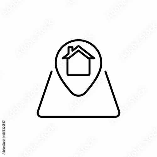 house location icon vector
