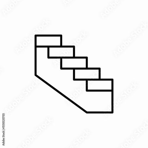 Stairs Icon icon vector