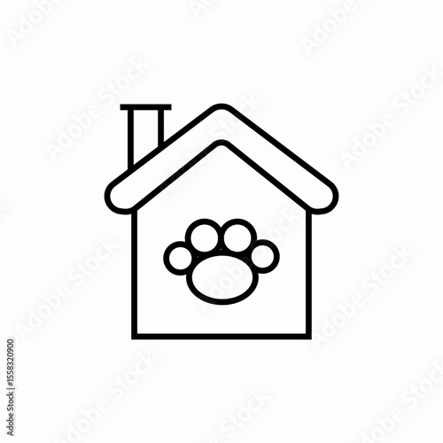 Pet House icon vector