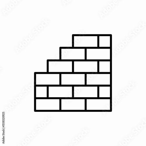 Brick Wall icon vector