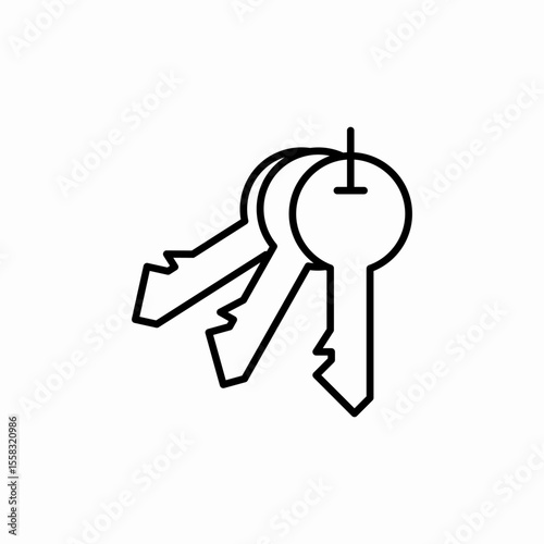 Key Set icon vector