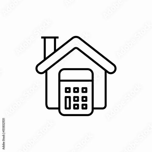 calculator property icon vector