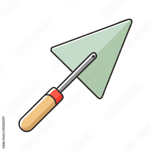 A trowel or masonry tool symbolizing building or construction work 