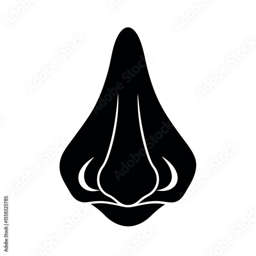 Nose Silhouette Vector Illustration