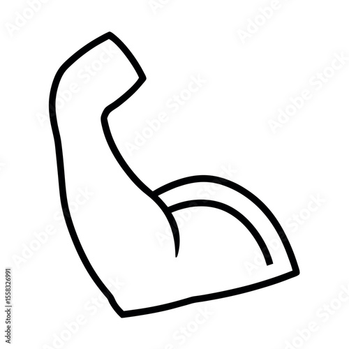Elbow Outline Line Art Vector Design