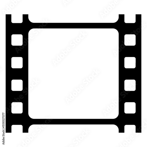 Icono silueta de fotograma de carrete de película 