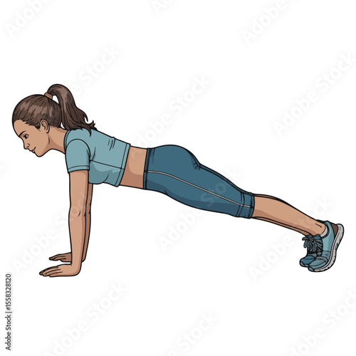 Young woman doing yoga exercise, a beautiful and fit person in a healthy lifestyle pose