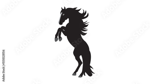 This captures the key visual (silhouette, black horse, white background) in a simple, descriptive way suitable for a filename or alt text Let me know if you'd like variations!