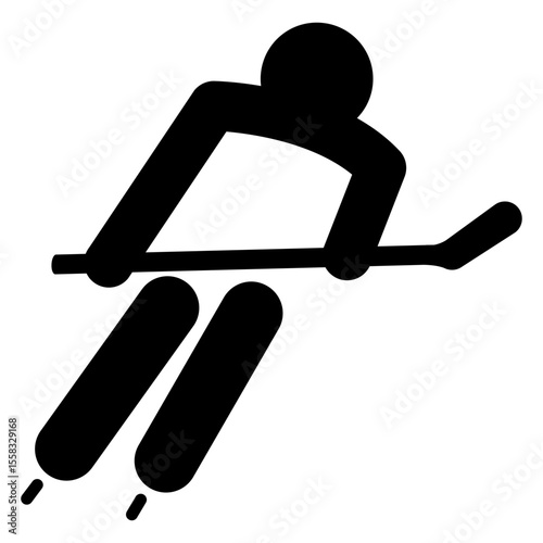 Logo winter sports. Icono de jugador de hockey sobre hielo