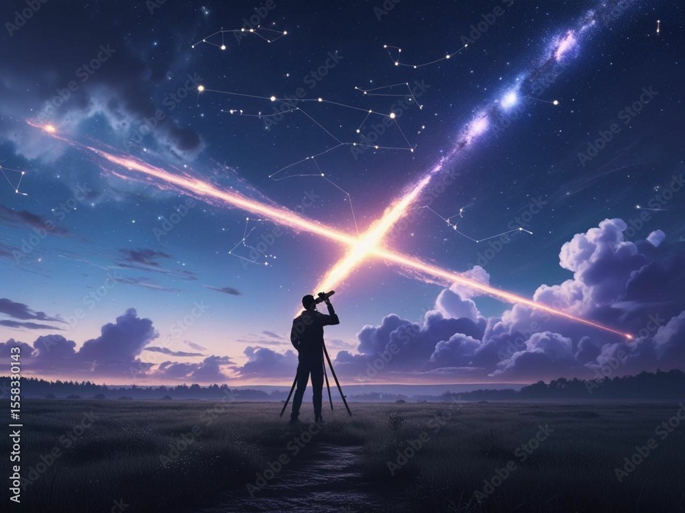 Fototapeta premium man and star