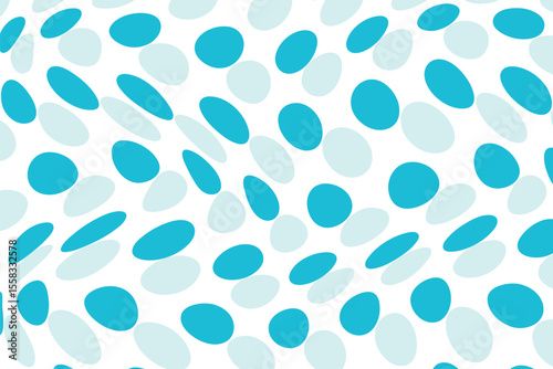 simple abstract dark light sky small polka dot wavy distort pattern abstract composition of teal and light blue ellipses