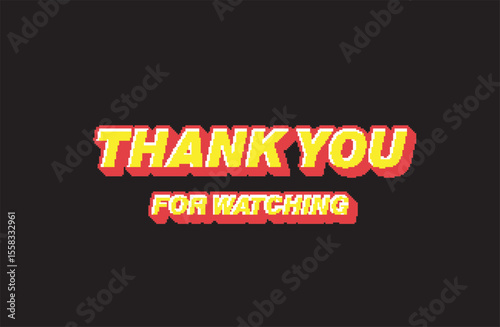 A stylist and modern Background illustration featuring the text thank you for watching designed with eye catching typography and clean layout, perfect for use as an end screen or closing slide,