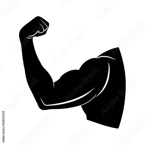 Elbow Silhouette Vector Isolated