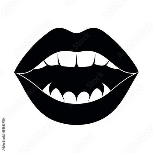 Mouth Silhouette Vector Expression
