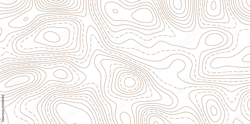 Fototapeta premium Abstract Contour Line Background with Smooth White Topographic Mapping Texture.