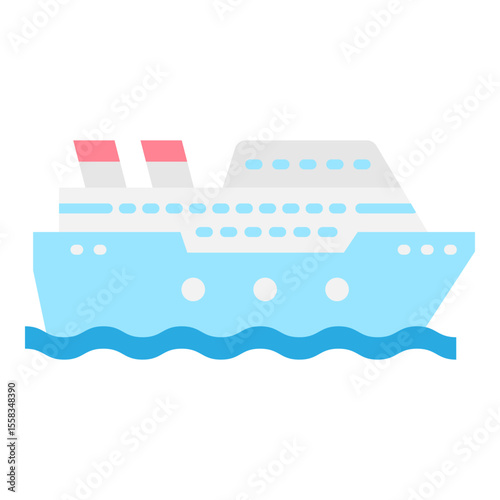 Cruise Ship Sailing on the Water: Nautical Transportation