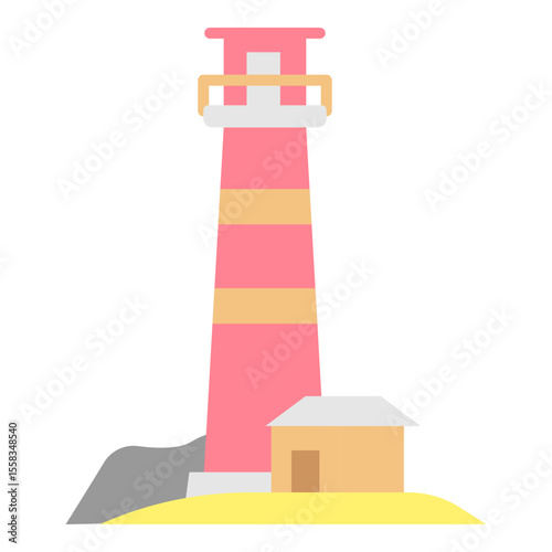 Lighthouse vector illustration isolated on white background