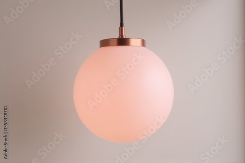 A single ceiling light fixture, providing ambient lighting
