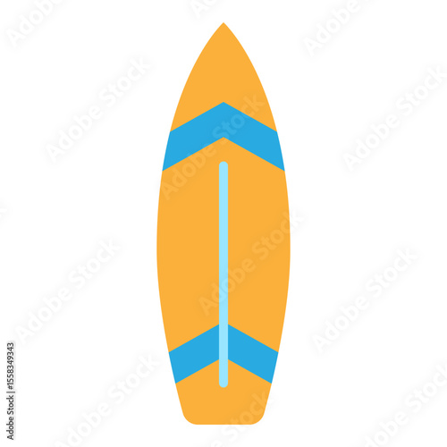 Surfboard isolated on white background.