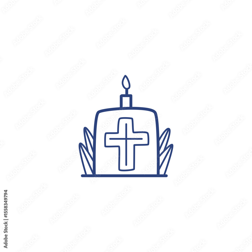 Obraz premium Gravestone graphic design illustration